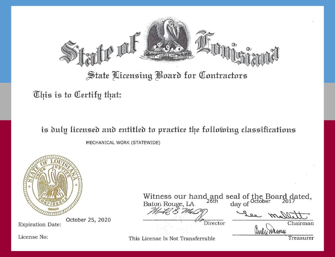 State and Business License Page