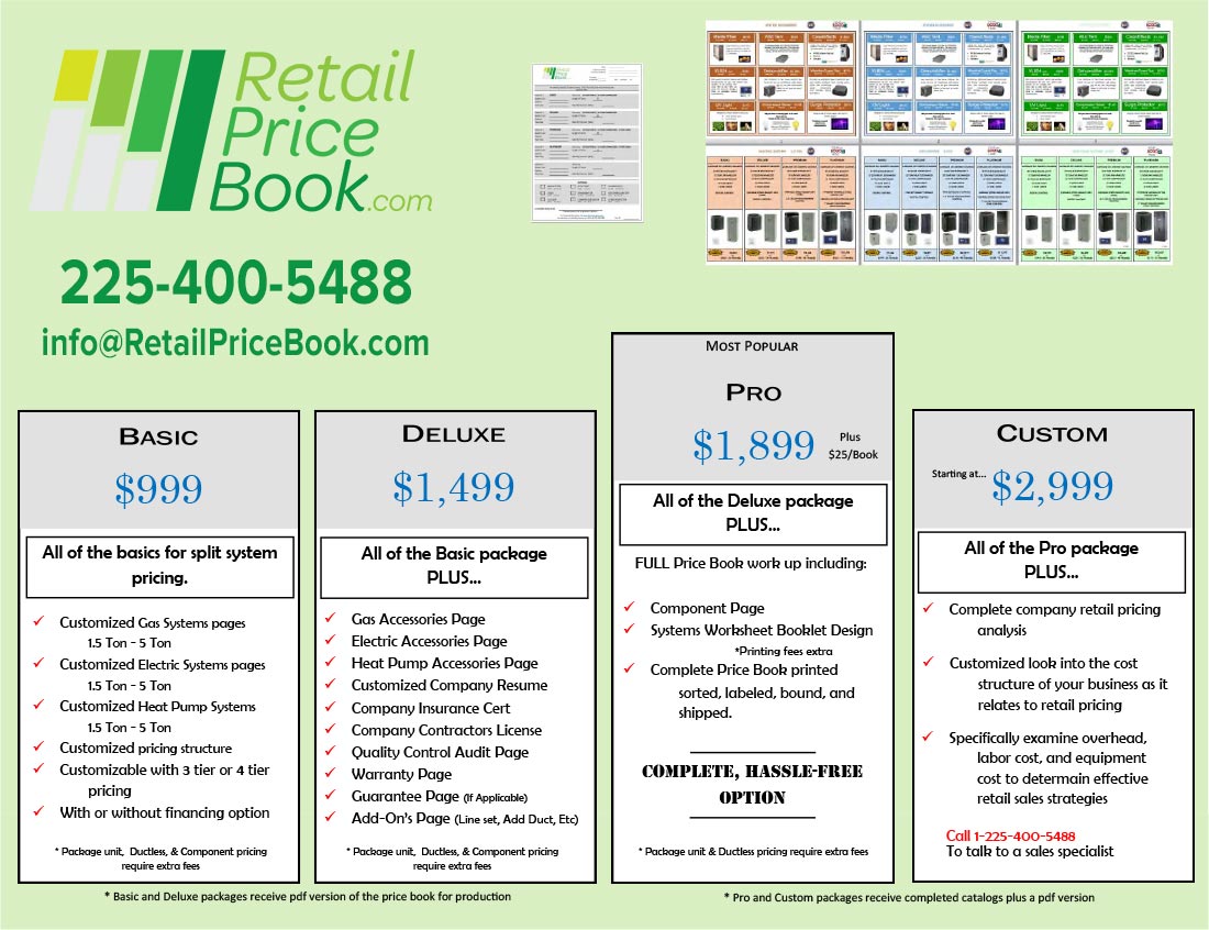 Sample Price Page - Green